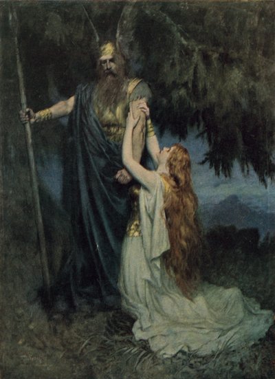 Brunnhilde knelt at his feet by Ferdinand Lecke